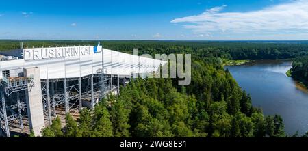 Veduta aerea del centro termale Druskininkai Foto Stock