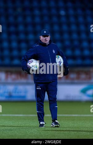 Falkirk, Scozia. 3 febbraio 2024. John McGlynn (Falkirk Manager) crediti: Raymond Davies / Alamy Live News Foto Stock