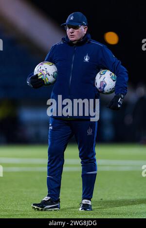 Falkirk, Scozia. 3 febbraio 2024. John McGlynn (Falkirk Manager) crediti: Raymond Davies / Alamy Live News Foto Stock