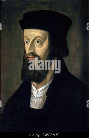 Jan Hus (1370 – 1415), John Hus o John Huss, Iohannes Hus o Johannes Huss, teologo e filosofo ceco. Foto Stock
