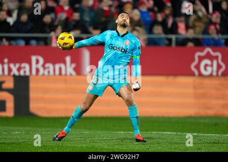 Girona, Spagna. 3 febbraio 2024. Gazzaniga (Girona FC) in azione durante la partita di calcio della Liga tra Girona FC e Real Sociedad, al Montilivi Stadium il 3 febbraio 2024 a Girona, Spagna. Foto: Siu Wu Credit: dpa/Alamy Live News Foto Stock