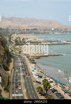 Costa nel distretto di Barranco, Lima, Perù Foto Stock