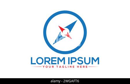 Design del logo dell'imbarcazione. Design esclusivo e moderno con logo. Illustrazione Vettoriale