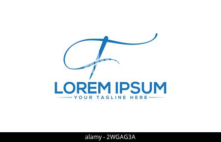 Design del logo dell'ago. Logo Design creativo e professionale. Illustrazione Vettoriale