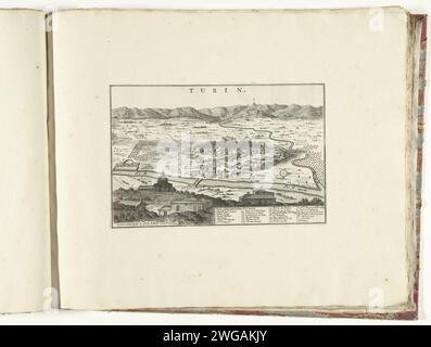 Veduta di Torino, ca. 1701-1713, 1701 - 1714 Stampa veduta di Torino. Parte della serie di 49 placche di famose città e fortezze forti durante la guerra di successione spagnola, ca. 1701-1713. Con la leggenda in francese. Tipografia: Amsterdamprint maker: Amsterdamafter stampa di: Francepublisher: Amsterdampublisher: Leiden paper etching Torino Foto Stock