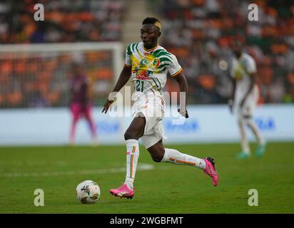 Bouake, Costa d'Avorio. 03 febbraio 2024: Adama Traore (Mali) // durante una partita di finale della Coppa d'Africa, Costa d'Avorio contro Mali, allo Stade de la Paix, Bouake, Costa d'Avorio. Kim Price/CSM Credit: Cal Sport Media/Alamy Live News Foto Stock