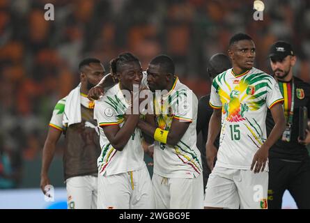 Bouake, Costa d'Avorio. 3 febbraio 2024: Amadou Haidara (Mali) // durante una partita di finale della Coppa d'Africa, Costa d'Avorio contro Mali, allo Stade de la Paix, Bouake, Costa d'Avorio. Kim Price/CSM Credit: Cal Sport Media/Alamy Live News Foto Stock