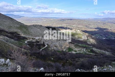 Civita superiore di Bojano in Molise Foto Stock