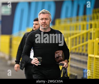 Manchester, Regno Unito. 4 febbraio 2024. Willie Kirk manager di Leicester City Women arriva prima della partita, durante la fa Women's Super League Match Manchester City Women vs Leicester City Women al Joie Stadium, Manchester, Regno Unito, il 4 febbraio 2024 (foto di Cody Froggatt/News Images) a Manchester, Regno Unito il 2/4/2024. (Foto di Cody Froggatt/News Images/Sipa USA) credito: SIPA USA/Alamy Live News Foto Stock