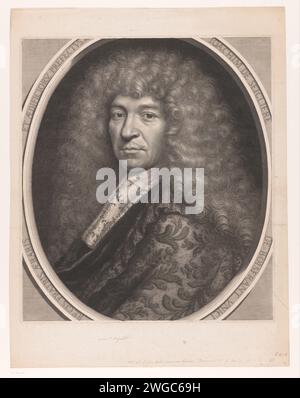 Portret van Joachim de Bondon de Boisfrant, Antoine Masson (assegnato a), in onore di Pierre Mignard (1612-1695), 1660 - 1700 carta stampata incisione/incisione persone storiche Foto Stock