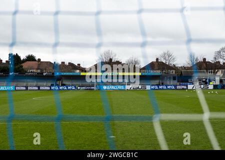 Londra, Regno Unito. 4 febbraio 2024. Londra, Inghilterra, 04 febbraio 2024: Stadio prima della partita del Barclays Womens Championship tra Watford e Birmingham City al Grosvenor vale di Londra, Inghilterra. (Pedro Porru/SPP) credito: SPP Sport Press Photo. /Alamy Live News Foto Stock