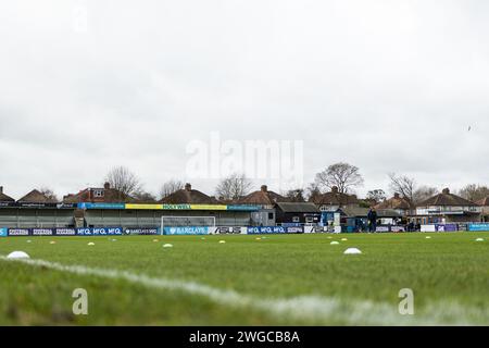 Londra, Regno Unito. 4 febbraio 2024. Londra, Inghilterra, 04 febbraio 2024: Stadio prima della partita del Barclays Womens Championship tra Watford e Birmingham City al Grosvenor vale di Londra, Inghilterra. (Pedro Porru/SPP) credito: SPP Sport Press Photo. /Alamy Live News Foto Stock