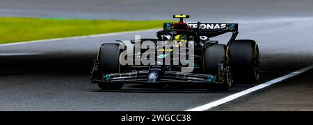 Lewis Hamilton (GBR) della Mercedes durante il Gran Premio di Formula 1 del Giappone 2023 Foto Stock