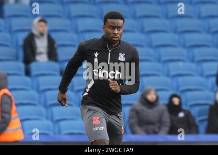 Scaldati prima del calcio d'inizio per il Crystal Palace FC allo stadio AMEX di Brighton Foto Stock