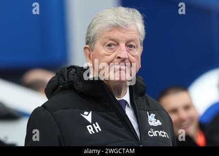 Roy Hodgson sul touchline come manager del Crystal Palace FC all'AMEX Stadium Foto Stock