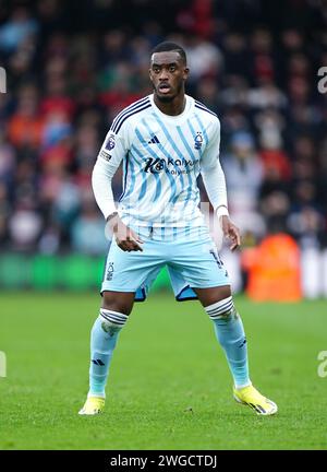 Callum Hudson-Odoi della Nottingham Forest durante la partita di Premier League al Vitality Stadium di Bournemouth. Data immagine: Domenica 4 febbraio 2024. Foto Stock