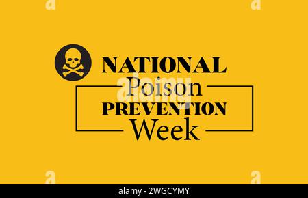 Progetto illustrativo del testo della settimana nazionale di prevenzione della posione Illustrazione Vettoriale