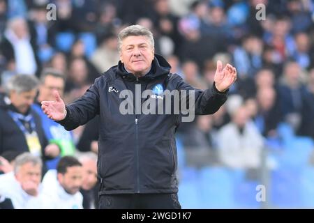 Napoli, Italia. 4 febbraio 2024. Walter Mazzarri della SSC Napoli gestisce in serie A tra SSC Napoli vs Hellas Verona FC allo Stadio Diego Armando Maradona credito: Agenzia fotografica indipendente/Alamy Live News Foto Stock