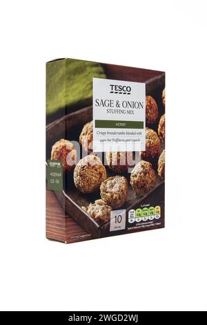 Tesco SAGE & Onion Stuffing Mix 170G. Foto Stock