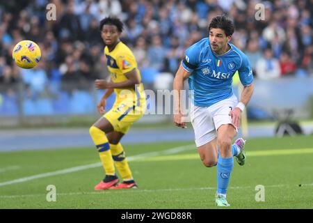 Napoli, Italia, 4 febbraio 2024 Giovanni Simeone dell'SSC Napoli in azione durante la partita di serie A tra SSC Napoli e Hellas Verona FC Credit:Agostino Gemito/ Alamy Live News Foto Stock