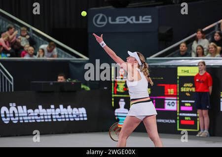 Linz, alta Austria, Austria. 4 febbraio 2024. Ekaterina Alexandrova durante l'alta Austria Ladies Linz - Womens Tennis, WTA500 (Credit Image: © Mathias Schulz/ZUMA Press Wire) SOLO PER USO EDITORIALE! Non per USO commerciale! Crediti: ZUMA Press, Inc./Alamy Live News Foto Stock