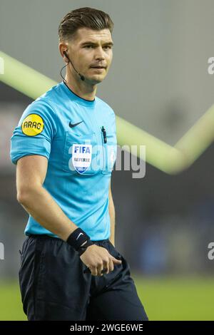 Arnhem, Paesi Bassi. 4 febbraio 2024. ARNHEM, Stadium Gelredome, 04-02-2024, stagione 2023/2024, Eredivisie olandese. Durante la partita Vitesse - Go Ahead Eagles, risultato finale 0-2, arbitro Joey Kooij Credit: Pro Shots/Alamy Live News Foto Stock