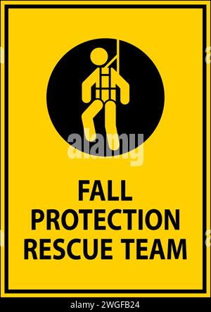 Decalcomanie Hard Hat, team di soccorso Danger Fall Protection Illustrazione Vettoriale