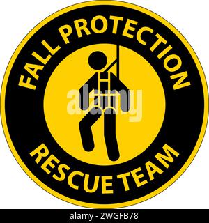 Decalcomanie Hard Hat, team di soccorso Danger Fall Protection Illustrazione Vettoriale