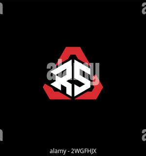 Logo iniziale RS concetto moderno e futuristico per il logo esport o gaming Illustrazione Vettoriale