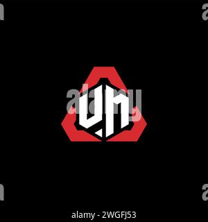 Logo iniziale UM concetto moderno e futuristico per il logo esport o gaming Illustrazione Vettoriale
