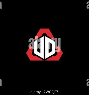 Logo iniziale VD concetto moderno e futuristico per il logo esport o gaming Illustrazione Vettoriale