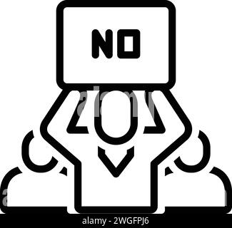 Icona per resistere, protesta Illustrazione Vettoriale