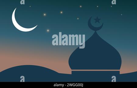 Felice Ramadan Kareem Vector Art Design. Illustrazione Vettoriale