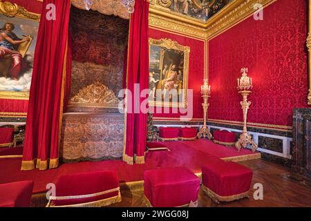 Versailles Palace, Versailles, Francia, 08.18.2023 He Mercury Salon nel Grand Apartment del Re nel Castello di Versailles fu la cerimonia di Luigi XIV Foto Stock