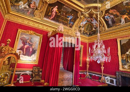 Versailles Palace, Versailles, Francia, 08.18.2023 He Mercury Salon nel Grand Apartment del Re nel Castello di Versailles fu la cerimonia di Luigi XIV Foto Stock