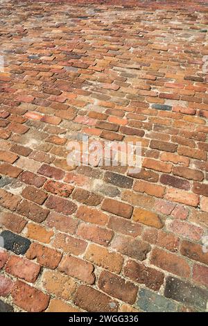 Primo piano della struttura in mattoni del XVIII secolo a Fort Sumter, South Carolina, USA Foto Stock