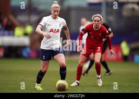 Liverpool FC vs Tottenham Hotspur Barclays Womens Super League PRENTON PARK TRANMERE INGHILTERRA 4 febbraio 2023 Bethany England of Spurs durante la partita di Barclays Women's Super League tra Liverpool FC e Spurs FC a Prenton Park Tranmere il 4 FEBBRAIO 2023 a Birkenhead, Inghilterra. (Foto Alan Edwards per F2images).solo per uso editoriale. Foto Stock