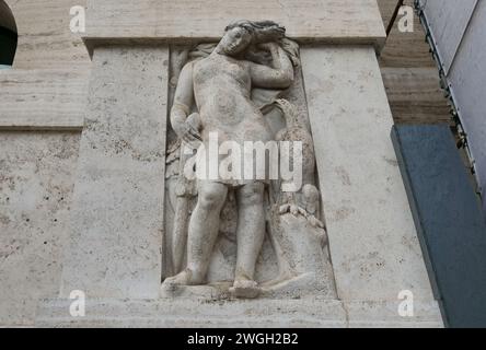Palazzo Mezzanotte, la sede di Borsa Italiana in Milano, Italia Foto Stock