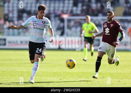 Torino, Italia. 4 febbraio 2024. 4 febbraio Torino - Italia - Torino vs Salernitana serie A 2023/2024 - grande Torino Stadium - nella foto: pellegrino salernitana crediti: Kines Milano/Alamy Live News Foto Stock