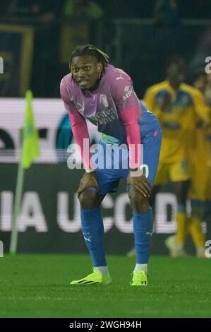 Foto Fabrizio Corradetti/LaPresse 03 febbraio 2024 Frosinone, Italia - Frosinone calcio vs AC Milan - Campionato italiano di calcio serie A TIM 2023/2024 - Stadio Benito stirpe nella foto: Rafael Leao (AC Milan); 3 febbraio 2024 Frosinone, Italia - Frosinone calcio vs AC Milan - Campionato Italiano di calcio di serie A 2023/2024 - Stadio Benito stirpe. Nella foto: Rafael Leao (AC Milan); Foto Stock