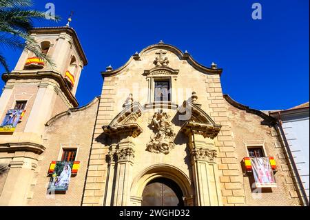 Facciata della chiesa di Santa Eulalia a Murcia, Spagna, 2023. Foto Stock