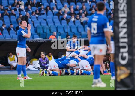 Alessandro Garbisi d'Italia durante il Guinness Men's Six Nations 2024 allo Stadio Olimpico il 3 febbraio 2024 a Roma. Foto Stock