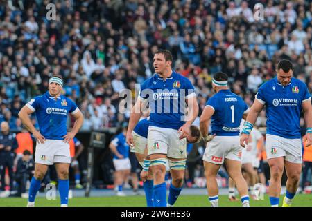 Michele Lamaro dell'Italia durante il Guinness Men's Six Nations 2024 allo Stadio Olimpico il 3 febbraio 2024 a Roma. Foto Stock