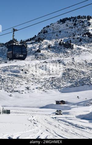 Piste da sci di Ordino Arcalis ad Andorra, il 29 novembre 2021 Foto Stock
