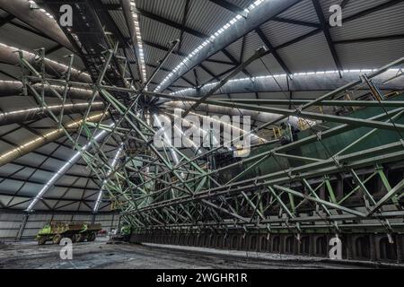 Sala di miscelazione a carbone tondo della miniera di Prosper-Haniel / "Black Hole" Foto Stock