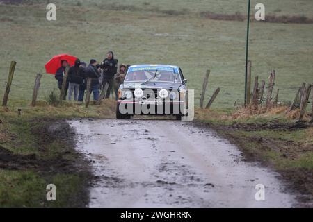 Bastogne Rallye Legend Boucles de Bastogne, 03.02.2024 44 Guillaume Glaude BEL / Raphael Cop BEL, Volvo 142 Rallye Legend Boucles de Bastogne, 03.02.2024 *** Bastogne Rallye Legend Boucles de Bastogne, 03 02 2024 44 Guillaume Glaude BEL Raphael Cop BEL , Volvo 142 Rallye Legend Boucles de Bastogne, 03 02 2024 Copyright: xAugstx/xEibner-Pressefotox EP jat Foto Stock