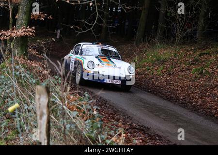 Bastogne Rallye Legend Boucles de Bastogne, 03.02.2024 20 Andre Lausberg BEL / Guillaume Lausberg BEL, Porsche 911 Rallye Legend Boucles de Bastogne, 03.02.2024 *** Bastogne Rallye Legend Boucles de Bastogne, 03 02 2024 20 Andre Lausberg BEL Guillaume Lausberg BEL , Porsche 911 Rallye Legend Boucles de Bastogne, 03 02 2024 Copyright: xAugstx/xEibner-Pressefotox EP jat Foto Stock