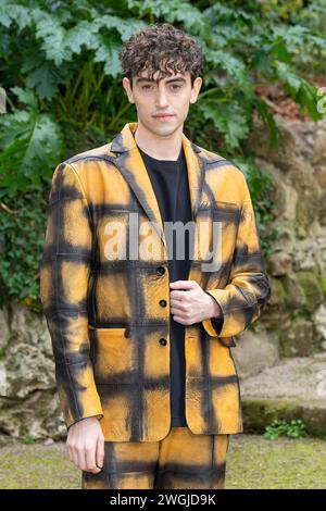 Roma, Italia. 5 febbraio 2024. Michele bravi partecipa al servizio fotografico di "finale l'Alba" a Roma. Credito: SOPA Images Limited/Alamy Live News Foto Stock