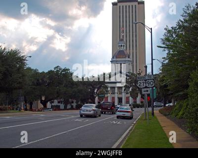 Tallahassee, Florida, Stati Uniti - 13 agosto 2012: Edificio del Campidoglio in centro. Foto Stock