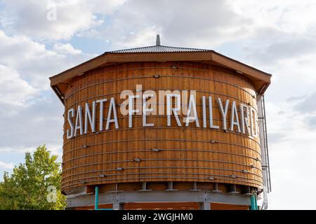 Santa Fe, New Mexico - 24 settembre 2021: La Santa Fe Railyard Community Corporation ha rivitalizzato lo storico Railyard in un vivace spazio comunitario Foto Stock